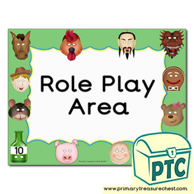 Role Play area Classroom sign