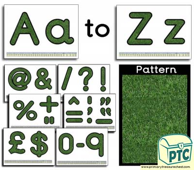 Grass themed Display Lettering