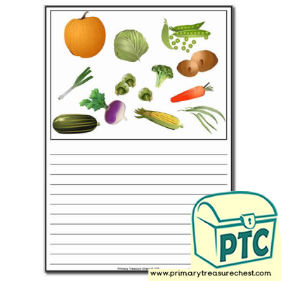 Vegetables Themed Worksheet
