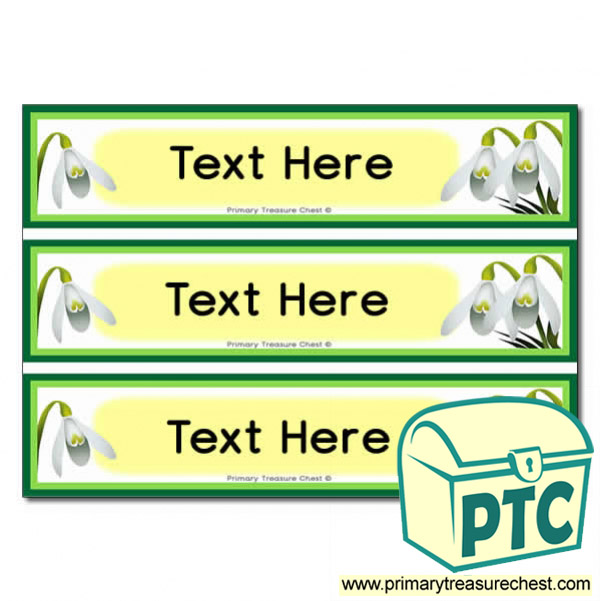 Snowdrop Flowers Themed Pupil Drawer Labels (Small)