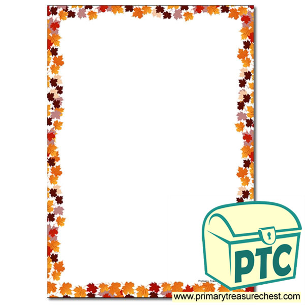 Autumn Leaves Page Border/Writing Frame (no lines)