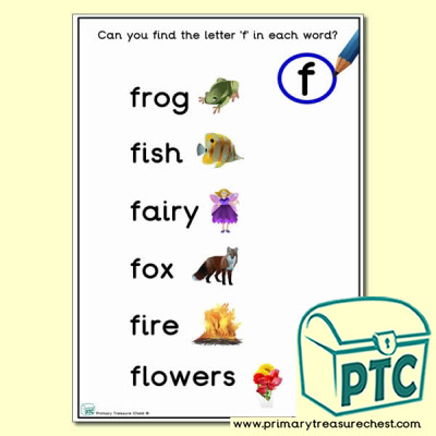 Find the Letter 'f' Activity Sheet