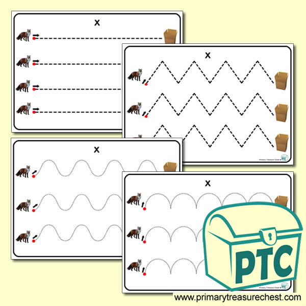'Xx' Themed Pre-Writing Patterns Activity Sheets