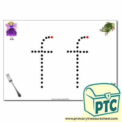 'f' Lowercase Letter Formation Activity - Join the Dots 