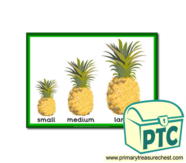 Pineapple themed Small - Medium - Large A4 poster