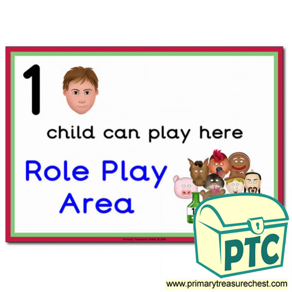 Role Play Area Sign - 'How Many Children Can Play Here' Classroom Organisation Posters
