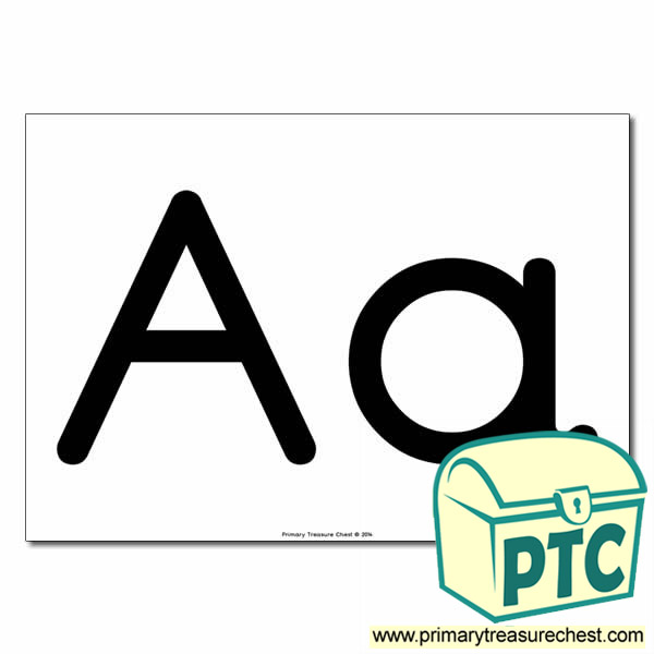 'Aa' Upper and Lowercase Letters A4 poster (No Images)
