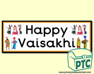  'Happy Vaisakhi' Display Heading/ Classroom Banner
