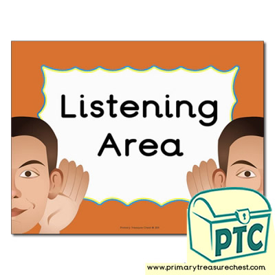 Listening Area Classroom Sign