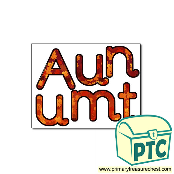 'Autumn' Display Letters
