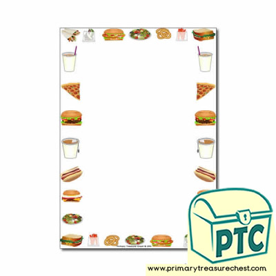 Fast Food Takeaway Themed Page Border/Writing Frame (no lines)