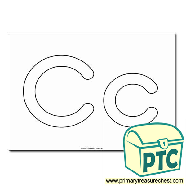  'Cc' Upper and Lowercase Bubble Letters A4 Poster - No Images.