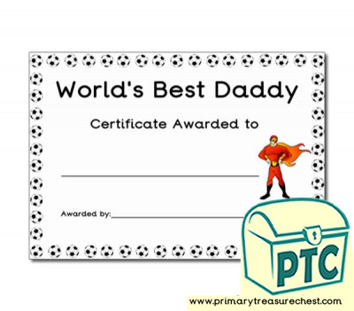 'World's Best Daddy' Father's Day Certificate