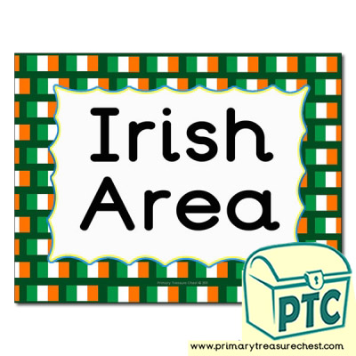 Irish area Classroom sign
