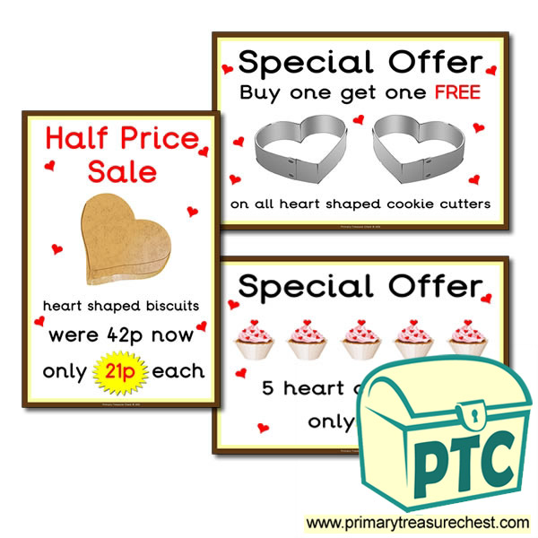 St. Valentine's Day Cake/Biscuit Special Offer Posters (21p to £99)