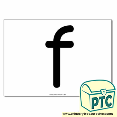 'f' Lowercase Letter A4 poster  (No Images)
