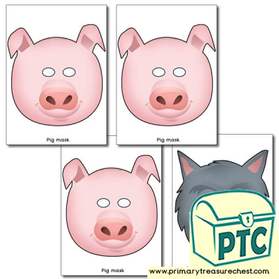3 Little Pigs Role Play Masks