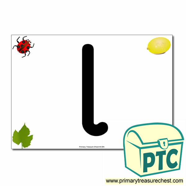  'l' Lowercase  Letter A4 Poster containing high quality realistic images.
