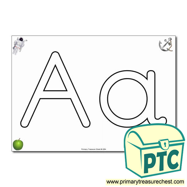  'Aa' Upper and Lowercase Bubble Letters A4 Poster, containing high quality, realistic images