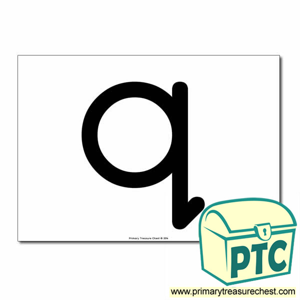 'q' Lowercase Letter A4 poster  (No Images)