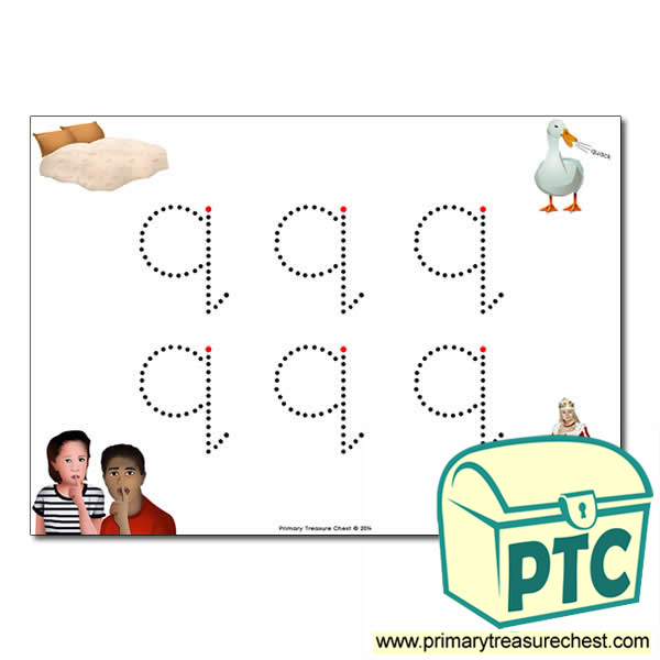 'q' Lowercase Letter Formation Activity - Join the Dots 