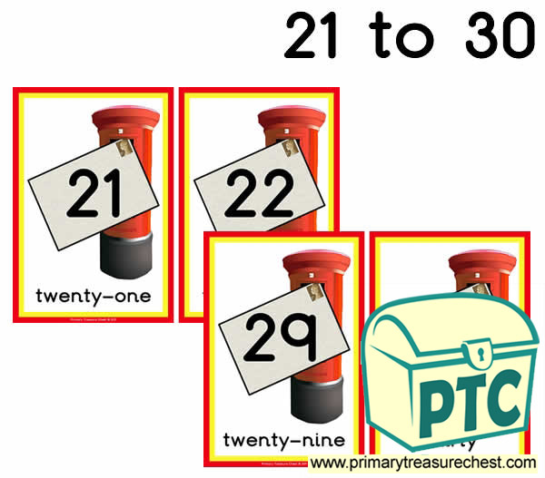 Postbox Number Line 21-30