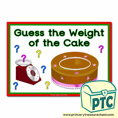 'Guess the Weight of the Cake' Poster