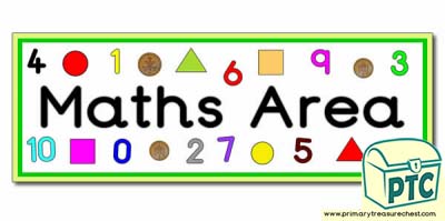 Maths area Classroom sign/banner