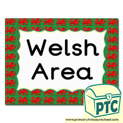 Welsh area Classroom sign