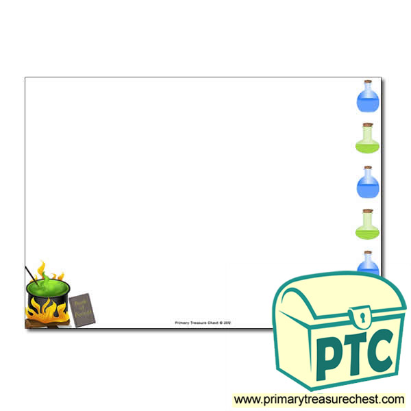 Magic Potion Themed Landscape Page Border/Writing Frame (no lines)