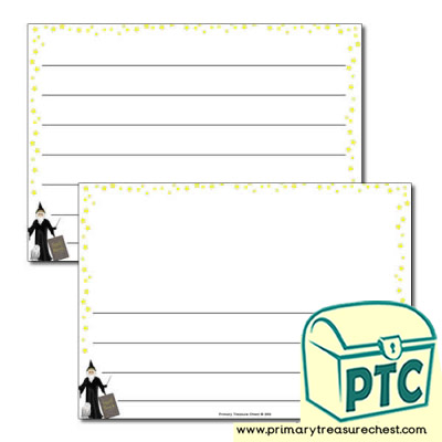 Magic Spells Landscape Page Border /Writing Frame (wide lines)