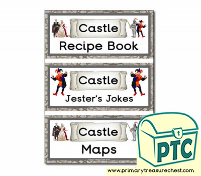 Medieval Castle Role Play Book Covers / Labels