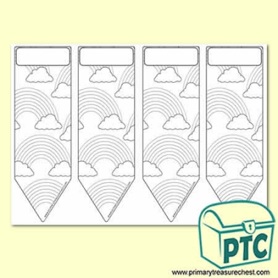 FREE Rainbow Colour-in Bookmarks