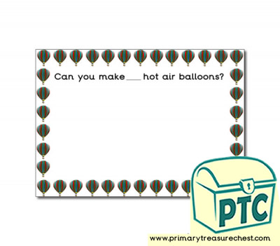 Hot air balloons Themed Playdough Mat