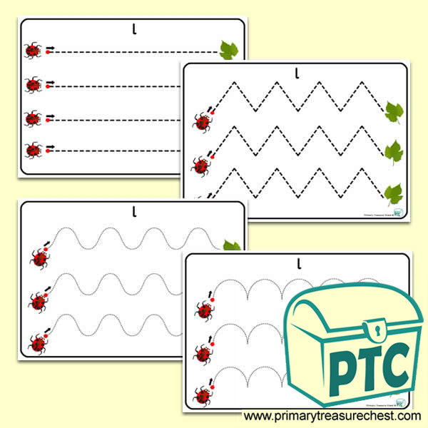 'Ll' Themed Pre-Writing Patterns Activity Sheets