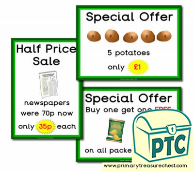 Role Play Campsite Shop Special Offers (21p-£99)