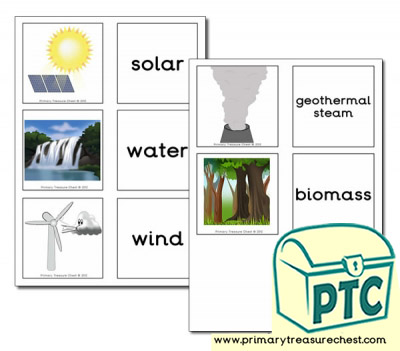 Renewable Energy Themed Matching Cards
