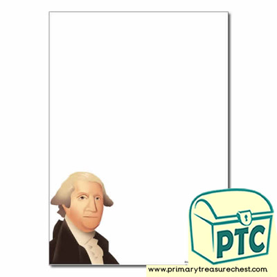 George Washington Themed Page Border/Writing Frame (no lines)
