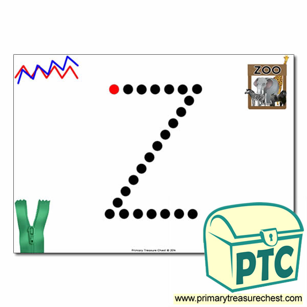 'z' Lowercase Letter Formation Activity - Join the Dots 
