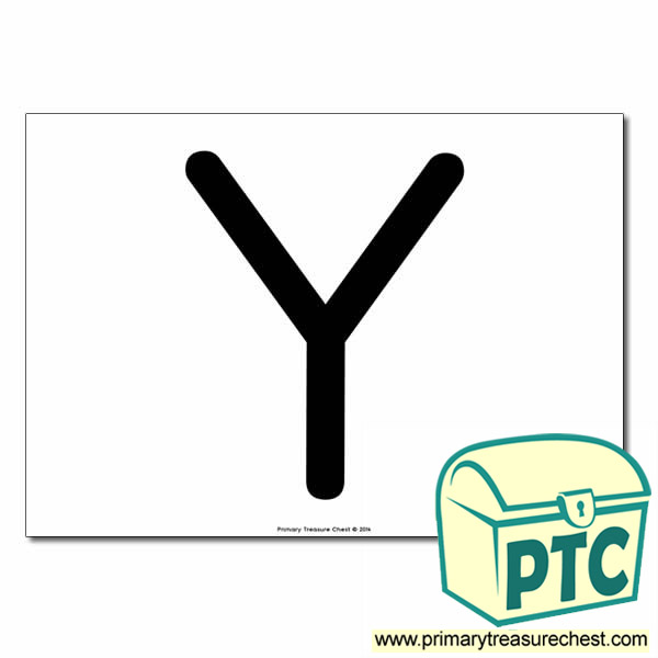 'Y' Uppercase Letter A4 poster  (No Images)