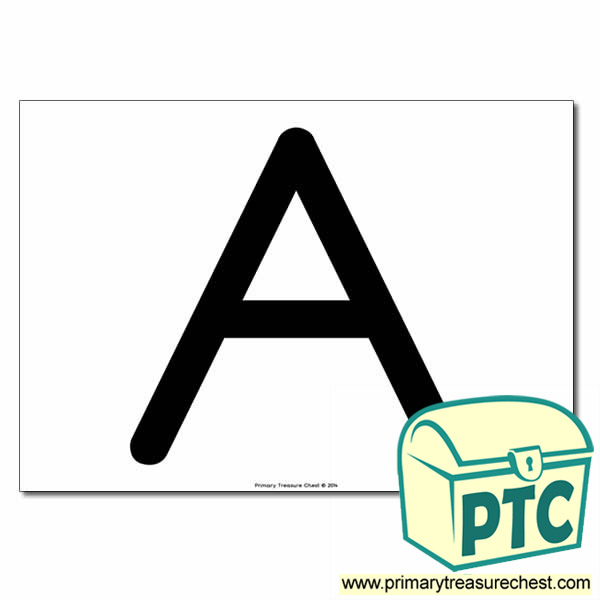 'A ' Uppercase Letter A4 poster  (No Images)