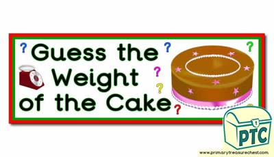 'Guess the Weigh of the Cake' Banner