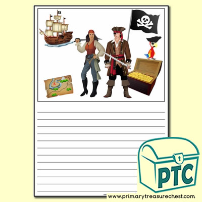 Pirate  themed Writing Activity Worksheet
