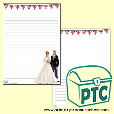 Harry and Meghan Page Border - narrow lines