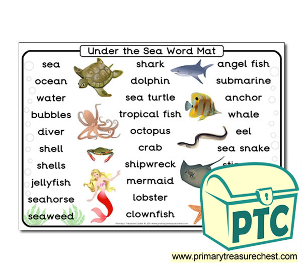 Under the Sea Themed Word Mat