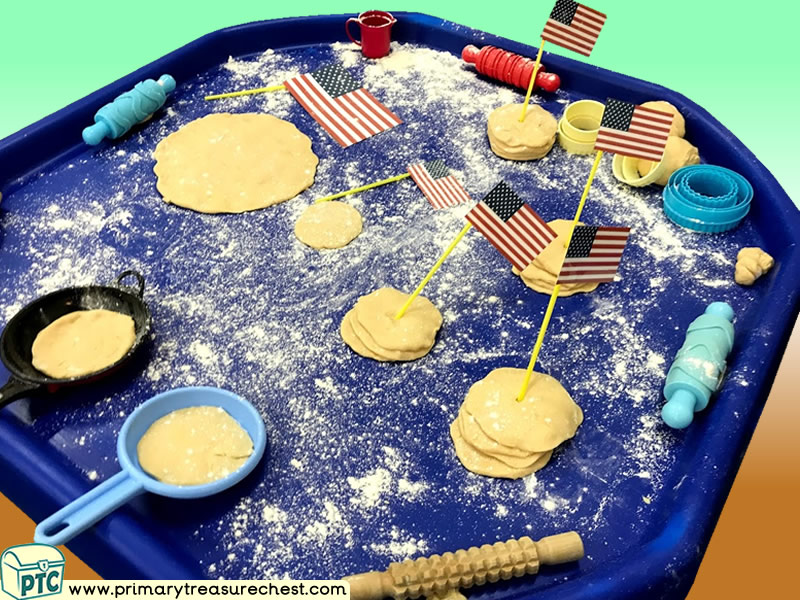American Food - Pancake Themed Playdough Multi-sensory Tuff Tray Ideas and  Activities