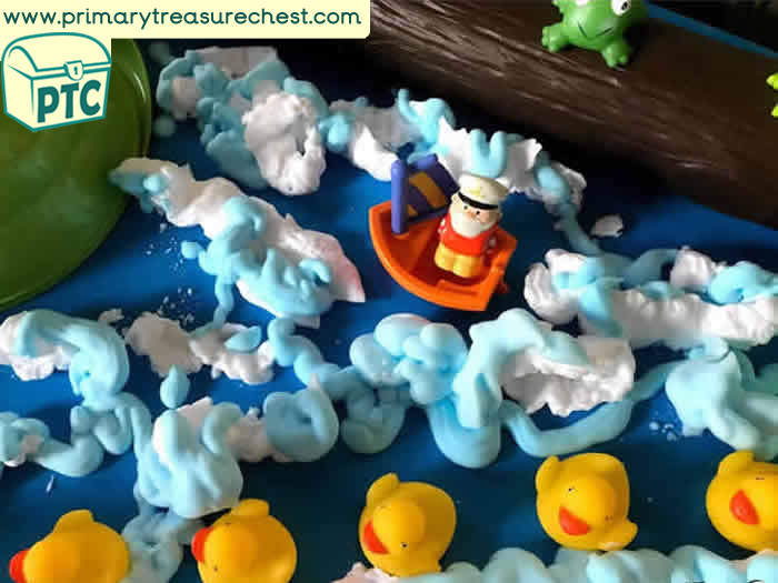 Animal  5 Ducks Discovery Area Role Play Sensory Play - Spot Tray - Tuff Tray Ideas Early Years / Nursery / Primary 