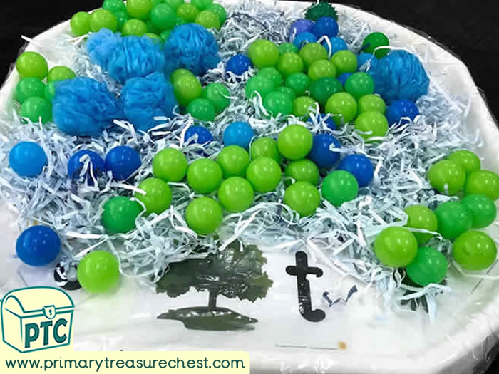 World Environment Day Sensory tuff tray idea