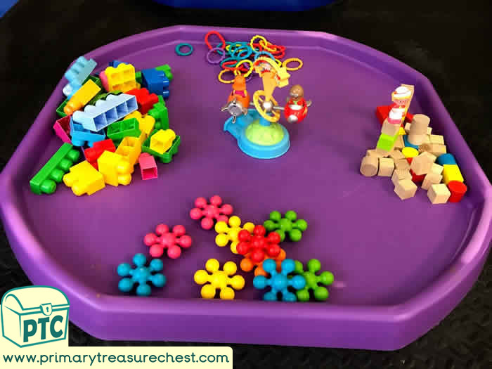 Fairground  Construction Play, Tuff Tray Small World Scene for Toddlers-EYFS Children