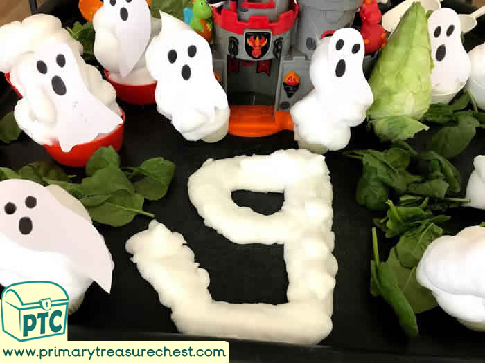 Fairground  Haunted House Sensory Play, Tuff Tray Small World Scene for Toddlers-EYFS Children